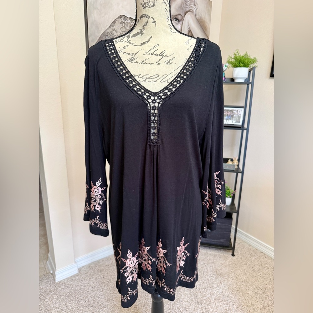 51. Tres Jolie Accessories Blue Embellished top